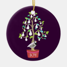 Rebhuhn in einer Verzierung des Birnen-Baum-2010 Weihnachtsornament