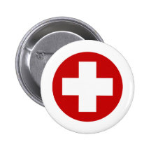 Récupération suisse Roundell de secours de Croix-R Badges Avec Agrafe