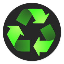Recyceln des Symbol-Aufklebers