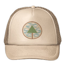 Recyceln Sie Baum u. Himmel Truckerkappe