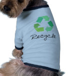 Recyceln Sie! Grünen Sie Entwürfe für Ökologie! hundekleidung