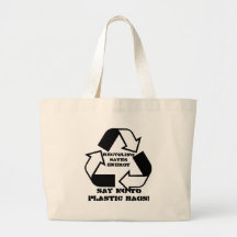 Recycelnd rettet Energie, ablehnen Plastiktaschen!