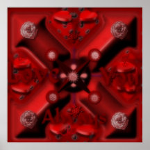Red Storm Valentino Poster