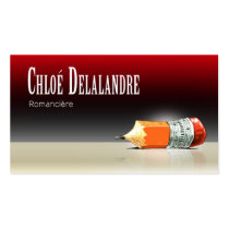 Rédacteur 5 de romancier de Chloé élégant cartes de visite