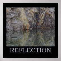 Reflexions-motivierend Plakat-Felsen-Wand-Wasser #