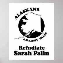 REFUDIATE SARAH PALIN POSTER