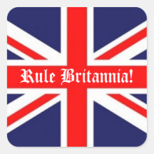 Regel Britannia! - Britische Flagge Quadrataufkleber