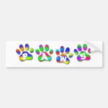 Regenbogen-Farbtatze druckt Namensgeschenk-Umbau-B Auto Sticker