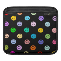 Regenbogen-MehrfarbenSmiley-Muster iPad Sleeves