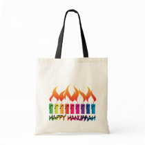 Regenbogen Menorah Chanukka Gruß