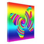 Regenbogen-Rotations-Schmetterling Leinwanddruck