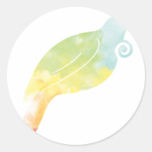 Regenbogen-Wasser-Farbe Tui Runde Sticker