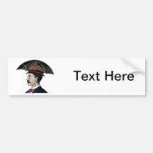 Regenschirm-Hut - Vintage Illustration Auto Sticker