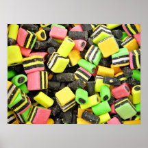réglisse Fluro-colorée Affiches