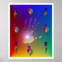 Reiki Hand Posterdrucke