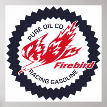 Reines Firebird, das Vintages Zeichen des Benzins  Plakatdruck