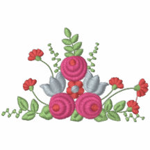 Reizendes rosa gesticktes Blumenhemd