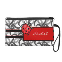 Remous de coccinelle pochette avec dragonne
