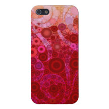 Remous pourpres de mosaïque de cercles concentriqu étuis iPhone 5