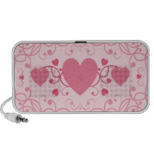 Remous roses d'amour de griffonnage haut-parleur mobile