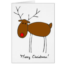 Renne de Joyeux Noël Carte De Vœux