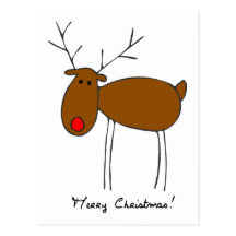 Renne de Joyeux Noël Carte Postale