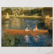 Renoirs die Seine bei Asnières (der Skiff) Ca 1879 Flyerdruck