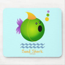 Requin de perle - vert tapis de souris