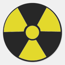 Retombées radioactives adhésif rond