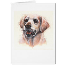Retriever gemalt in der Wasserfarbe Karte