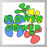 Rétro affiche de flower power