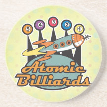 Retro Atombillardzeichen Untersatz
