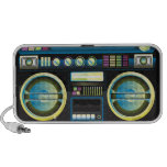 Retro blaues Ghettoblastergetto-Bläser Neonboombox Speaker