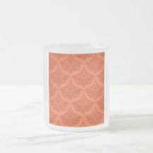 Retro blühen Sie Orange Kaffee Haferl