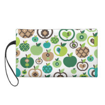 Rétro bracelet mignon de motif de jus de pomme sacs à main avec dragonne