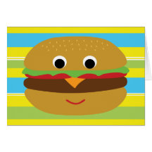 Rétro cheeseburger cartes de vœux