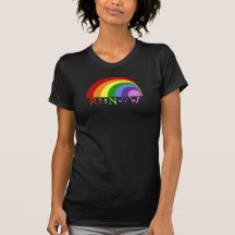 Rétro chemise d'arc-en-ciel t-shirts