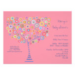Retro Circle Tree Baby Shower Invitation einladungen