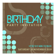 Rétro électro invitation d'anniversaire de partie