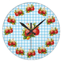 Retro Erdbeeren wanduhren