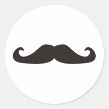 Rétro illustration de moustaches de gentelman adhésif