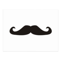 Rétro illustration de moustaches de gentelman carte postale