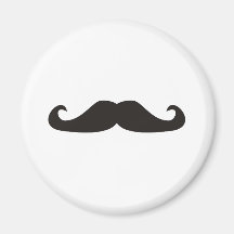 Rétro illustration de moustaches de gentelman magnets pour réfrigérateur