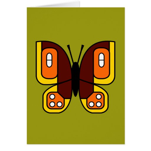 Retro Karte des Schmetterlinges 02