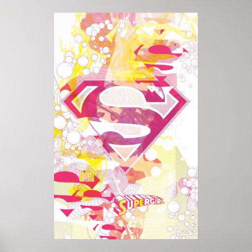 Rétro logo de Supergirl Poster