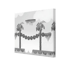 Rétro ou classique jeu de plate-forme toile tendue