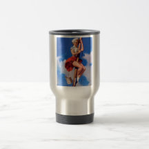 Rétro Pin vintage de Gil Elvgren vers le haut de f Tasse À Café