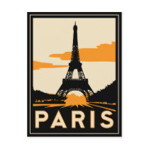 retro Reiseplakat des Paris-Kunst-Dekos