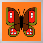 Retro Schmetterling 04 Plakatdruck