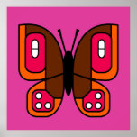 Retro Schmetterling 05 Posterdruck